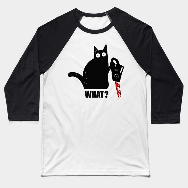 Spooky Lockdown Cat 2 Baseball T-Shirt by MotorManiac